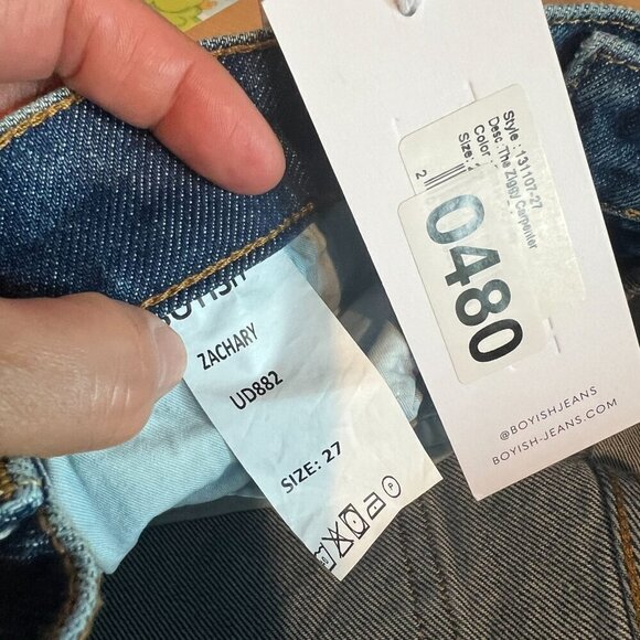 Boyish The ZACHARY Sz 27 High Rise Skinny Fit Stretch Denim in ZIGGY CARPENTER - Picture 7 of 10
